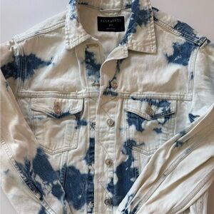 All Saints Tie Dye Denim Jacket
